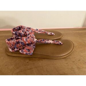 Sanuk size 6 Womens Yoga Sling Ella Prints Sandal Footwear flip flops